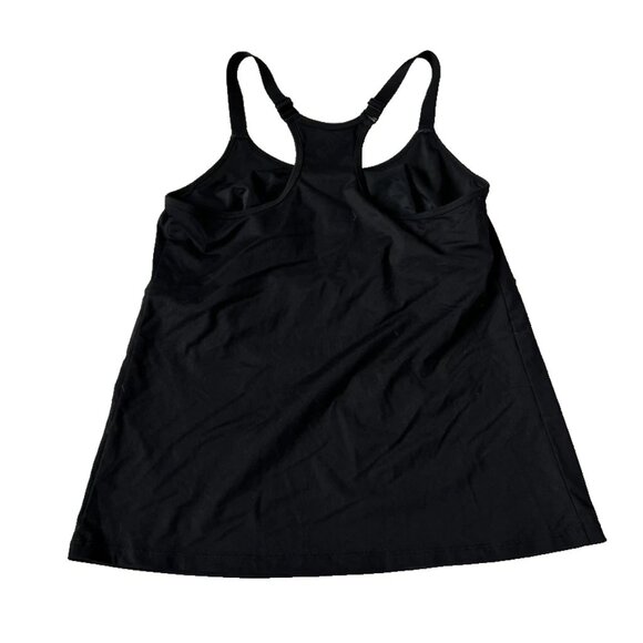 Ruby Ribbon Womens 40 Black Sport Demi Tank Top 1758 Racerback Ruched Front - Picture 4 of 5
